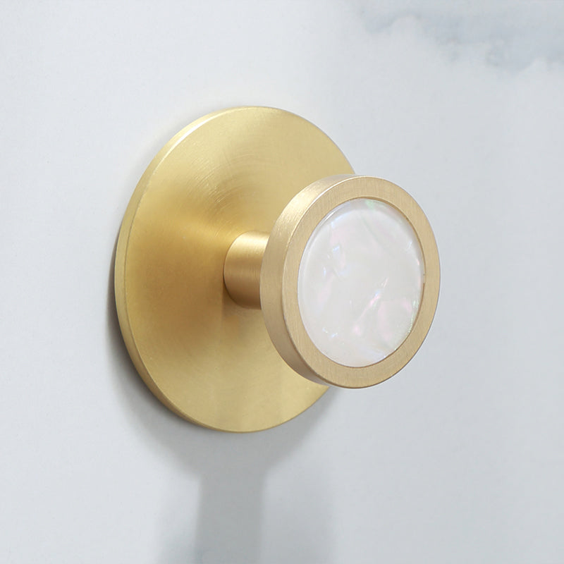 Polished Brass Bathroom Accessory Set Featuring Marble Hardware For Coordinated Bath Decor | Lersk