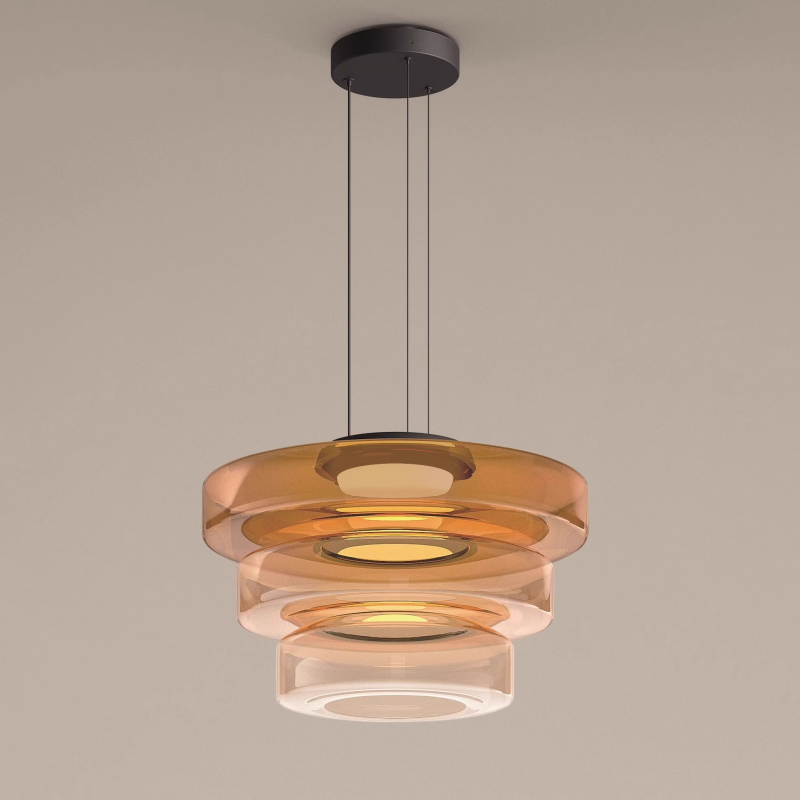 Asteron Glass Pendant Light in Bauhaus Style Ceiling Lamp | Lersk