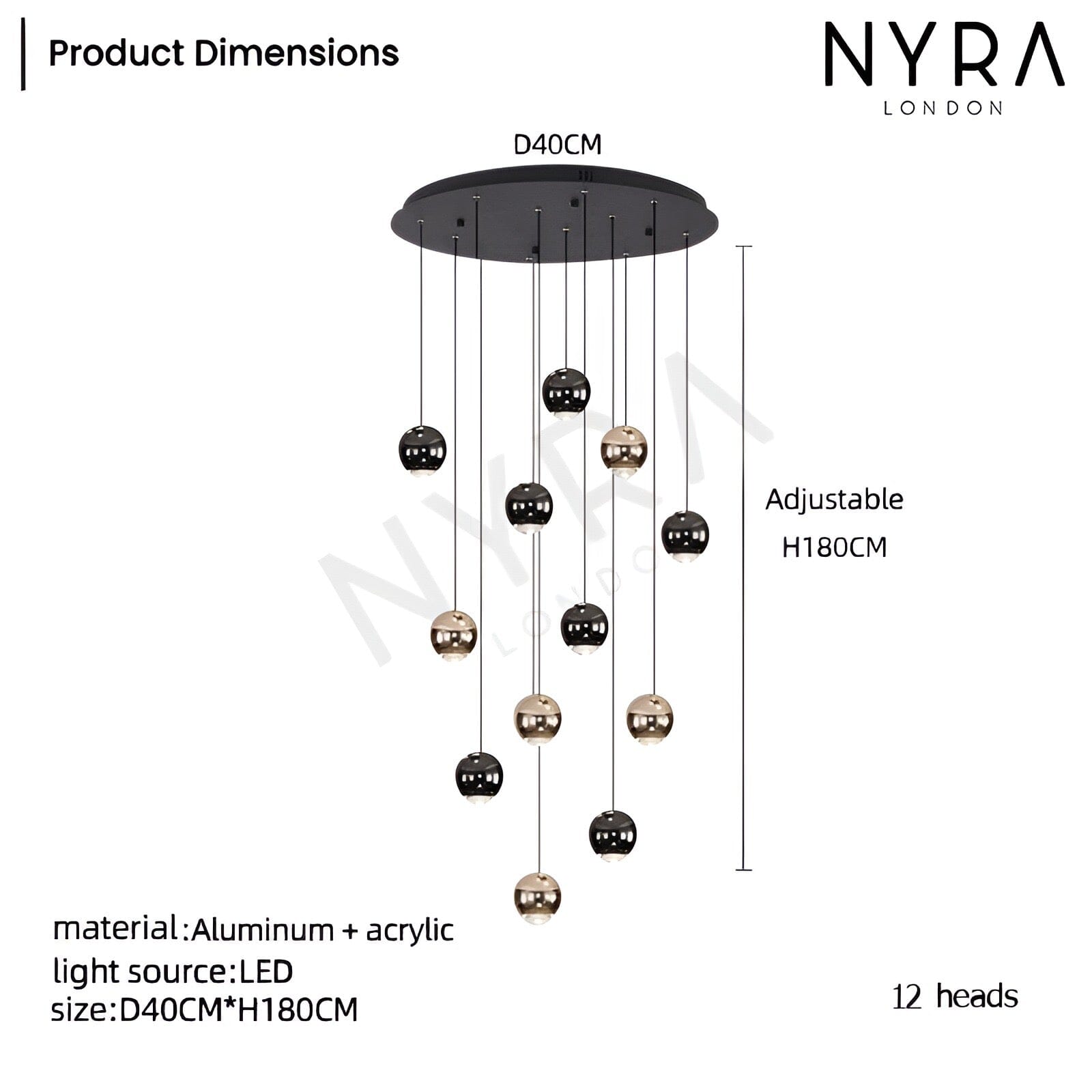 Avella Raindrop Glass Chandelier | Lersk
