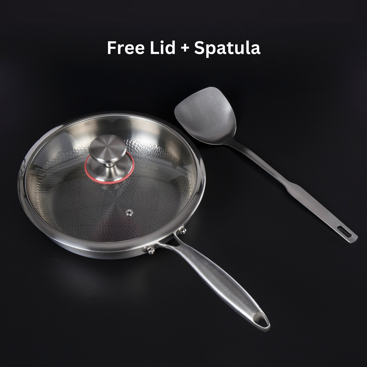 NovaTi Pure Titanium Interior Nonstick Frying Pan No Coatings Safe Cooking