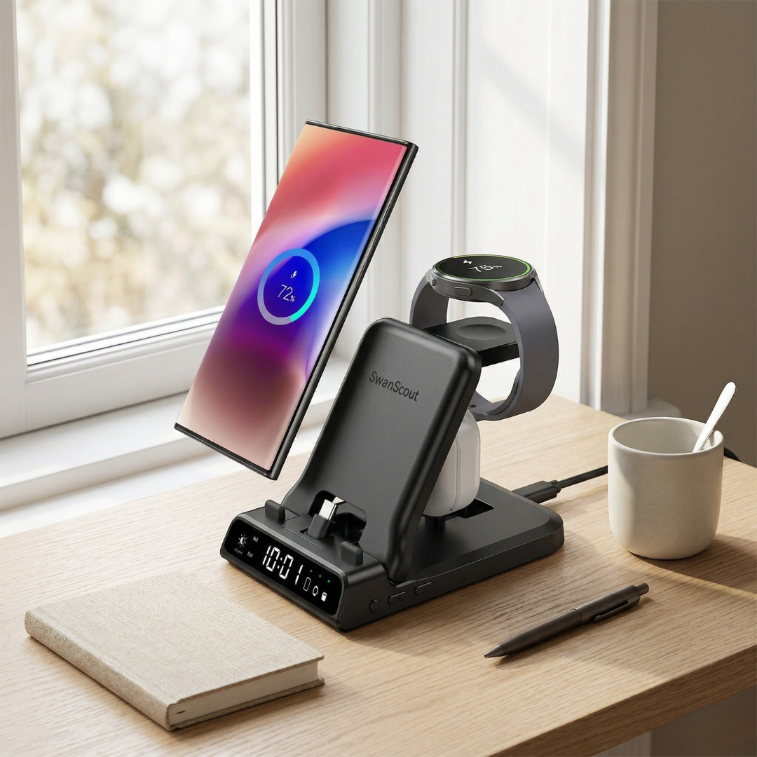 محطة إرساء شحن USB-C لأجهزة متعددة | Lersk