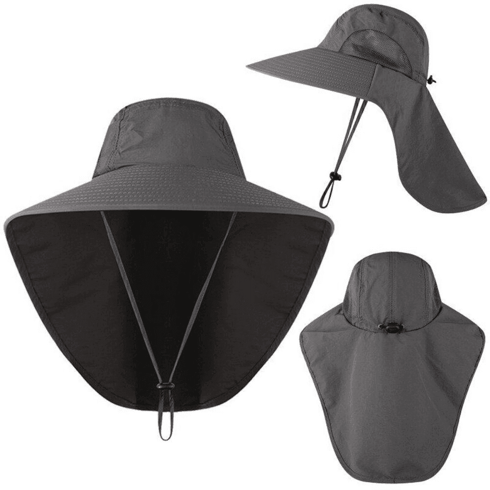 Breathable Wide Brim Sun Hat With Sun Protection For Fishing | Lersk