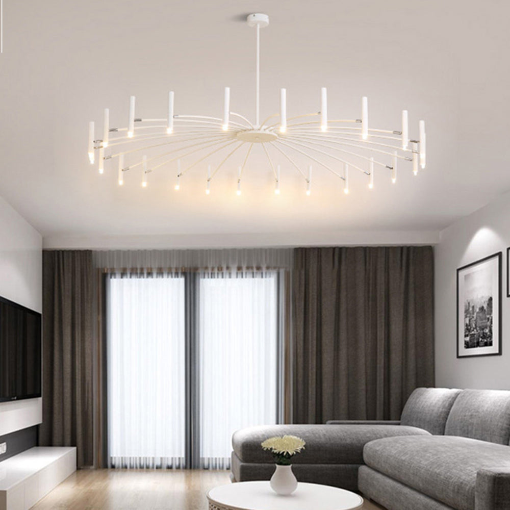 ElaraLuxe Gold and Black LED Chandelier for Modern Living | Lersk