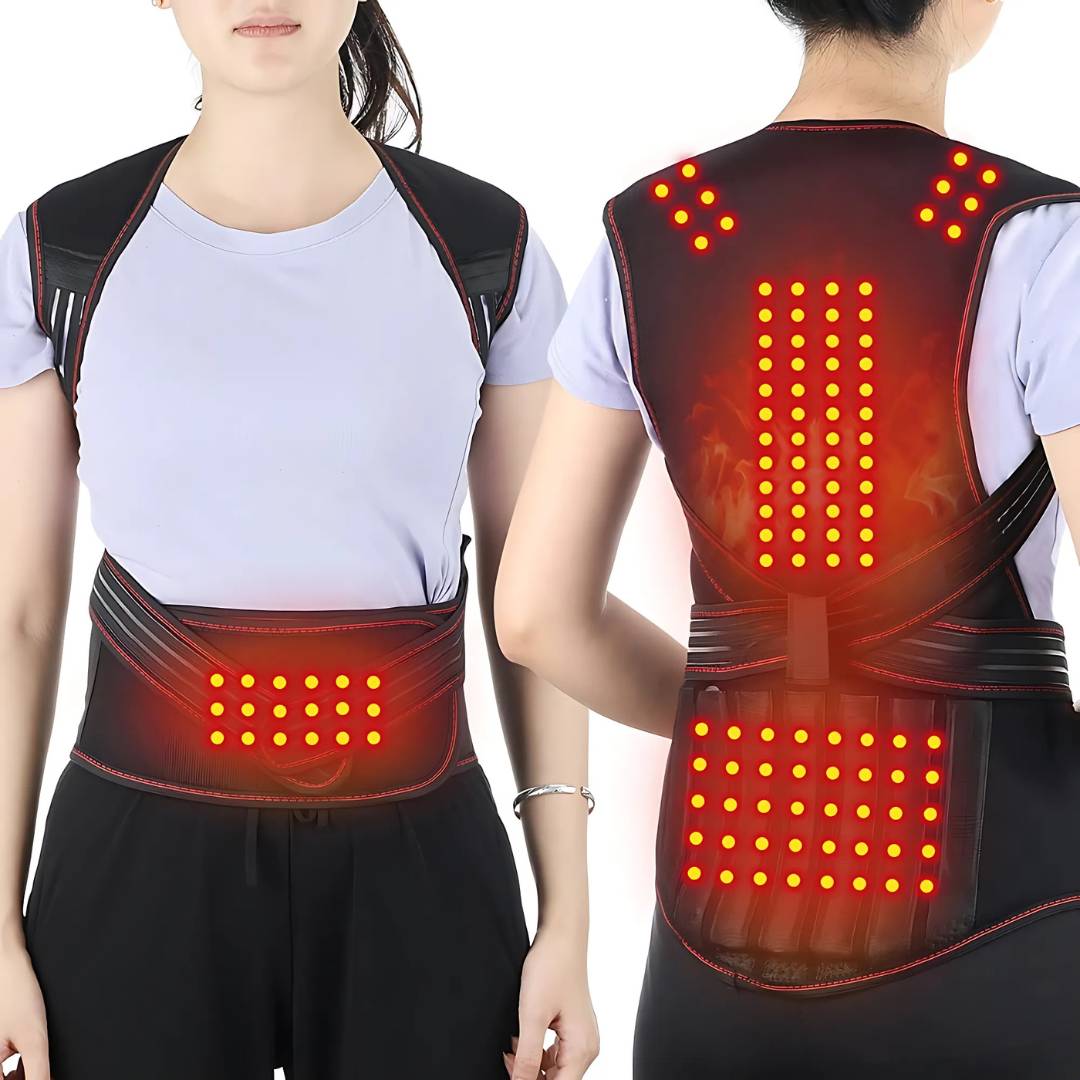 ViraTher Adjustable Back Brace With Self Heating Acupoint Therapy | Lersk
