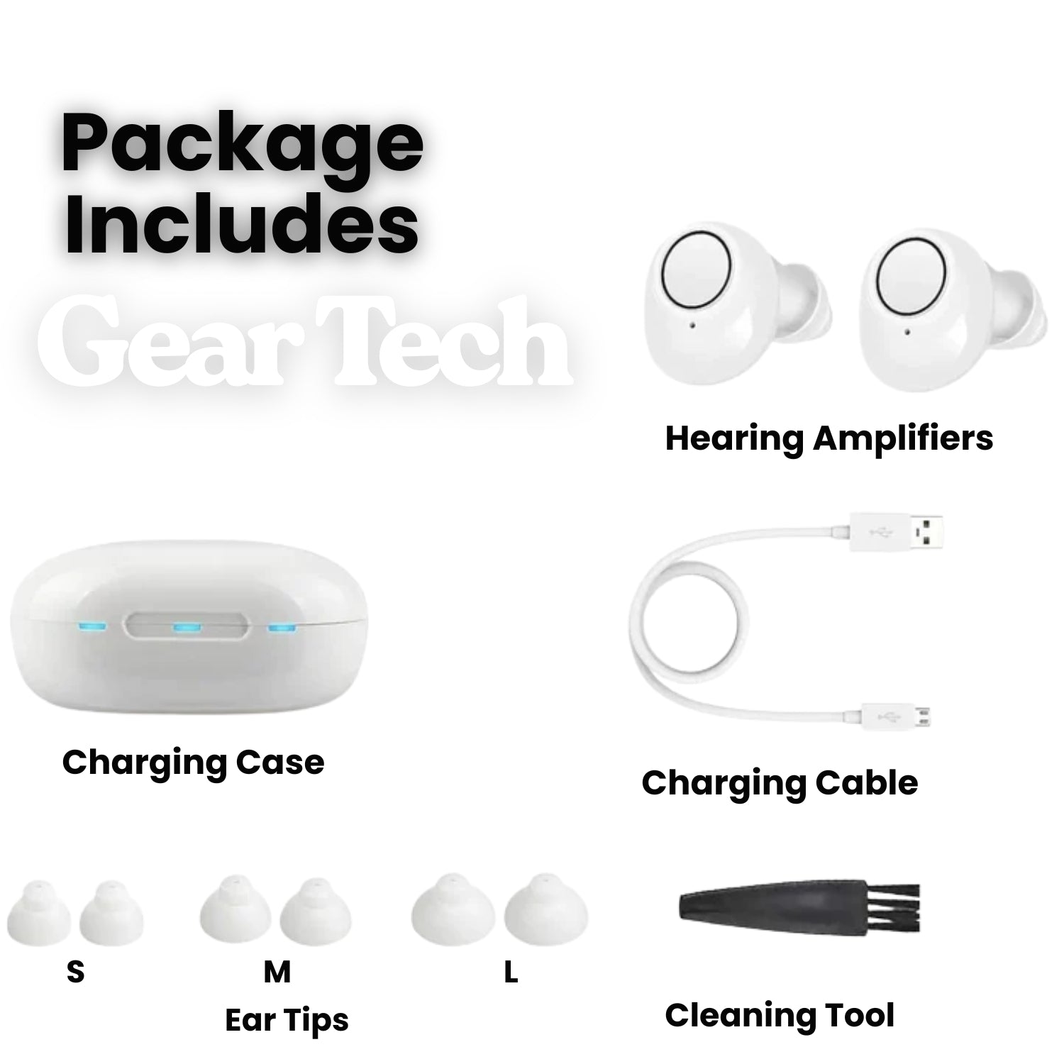 Bluetooth Rechargeable In-Ear Hearing Aids With App Control | Lersk