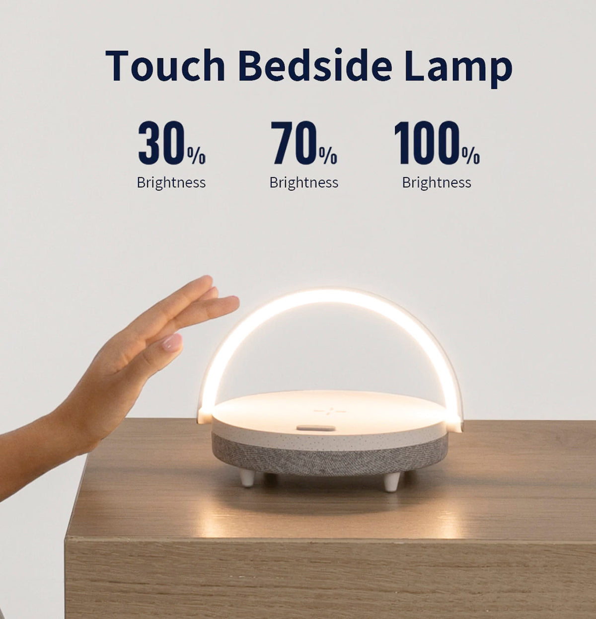 LumaNova 4 In 1 Bedside Lamp With Wireless Charging And Bluetooth Speaker