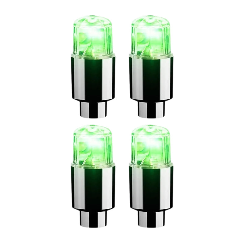 أغطية صمامات الإطارات LED للسيارات والدراجات النارية والدراجات مع أغطية صمامات عجلات LED لجميع العجلات | Lersk