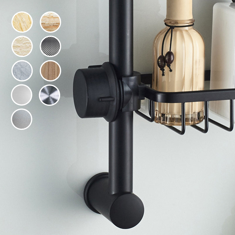 Shower Holder For Shampoo And Soap, Stainless Aluminium, Silver Or Black, No Drilling | Lersk