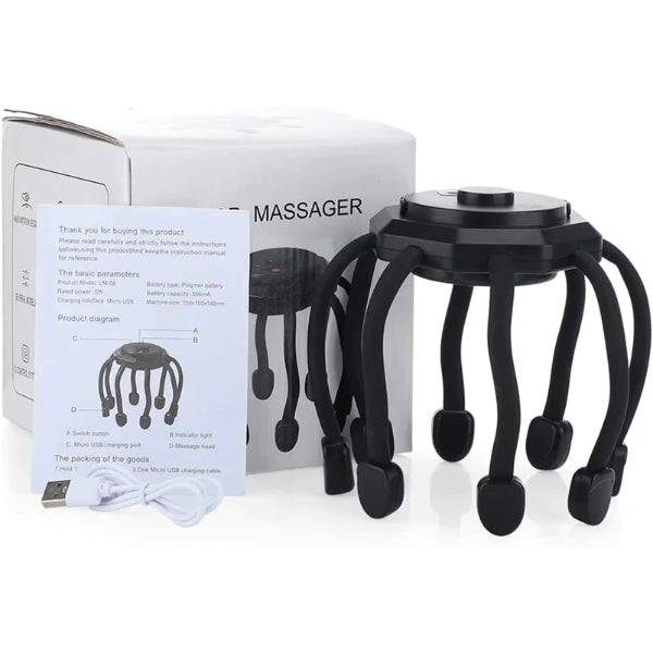 OctoEase Electric Scalp Massager With Vibration Therapy | Lersk