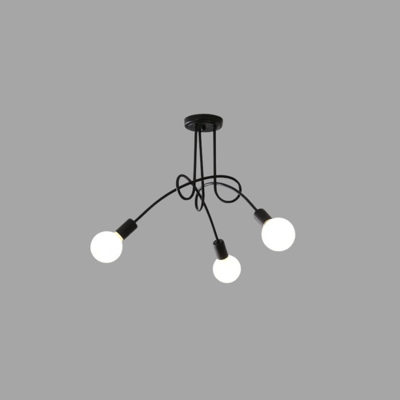 Elara Vintage Chandelier - Wrought Iron LED Pendant Lamp | Lersk