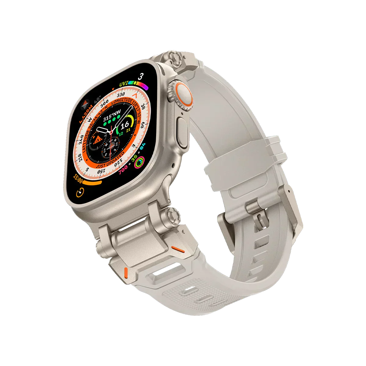 Meron Titanium-Head Silicone Band for Apple Watch | Lersk