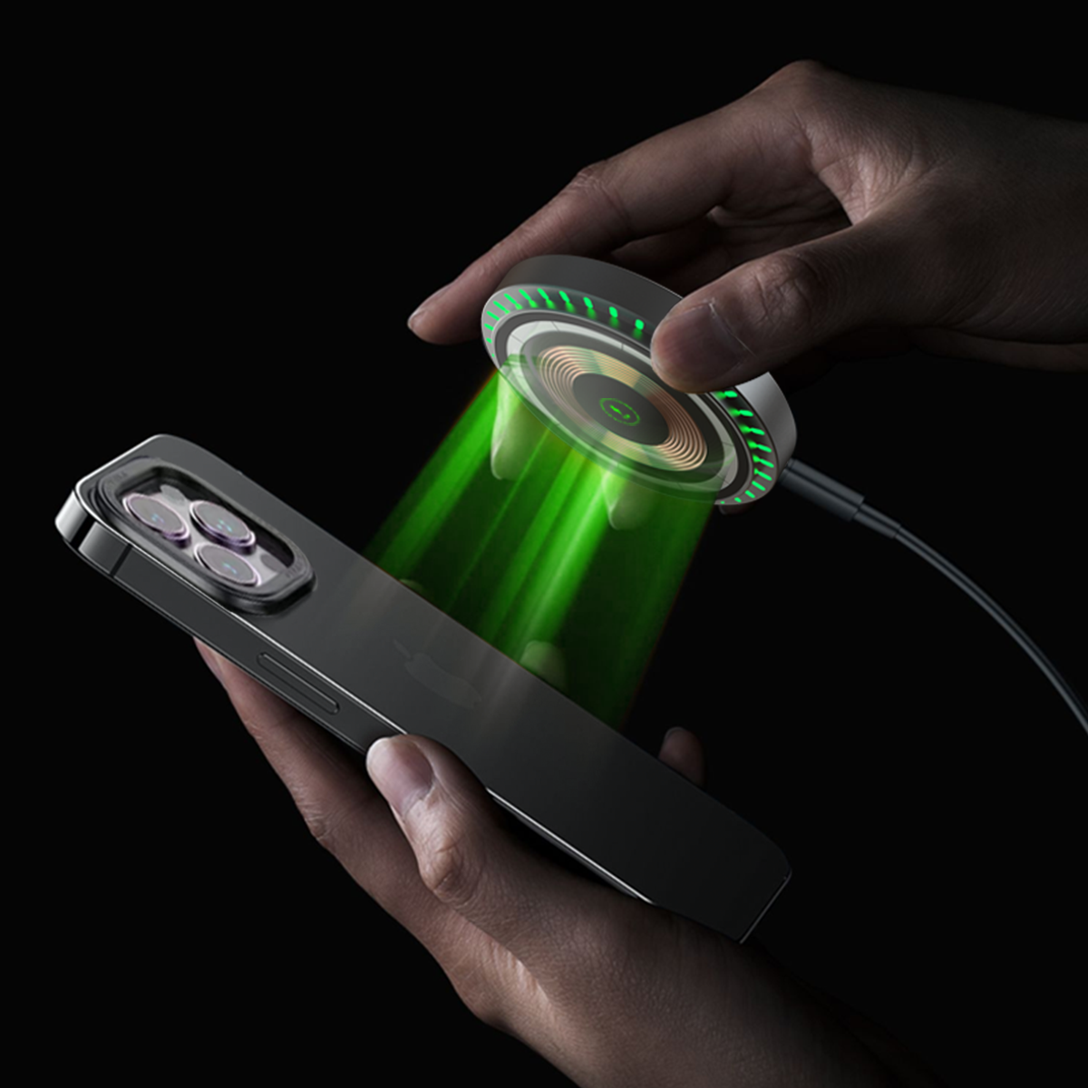 LumaVex | Ultra-Slim LED Ambient Light And Clear Magnetic Wireless Charging Pad | Lersk