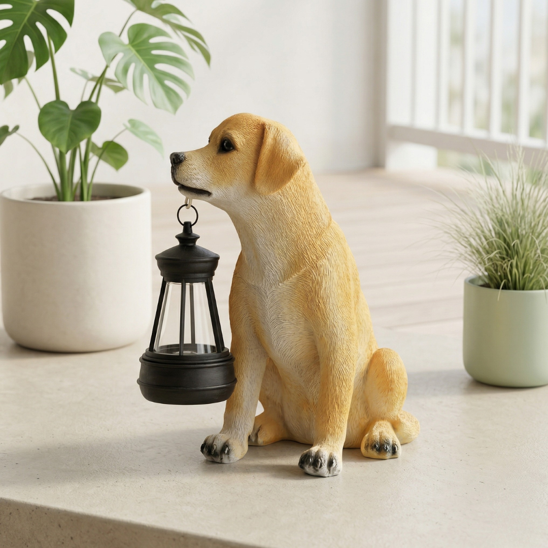Statua Solare per Cani da Giardino per Giardini Esterni e Patios | Lersk
