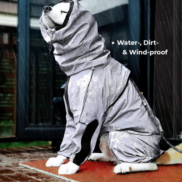 CozyPaws wasserdichter Hunderegenmantel mit Beinen für kleine bis XXL Hunde | Lersk