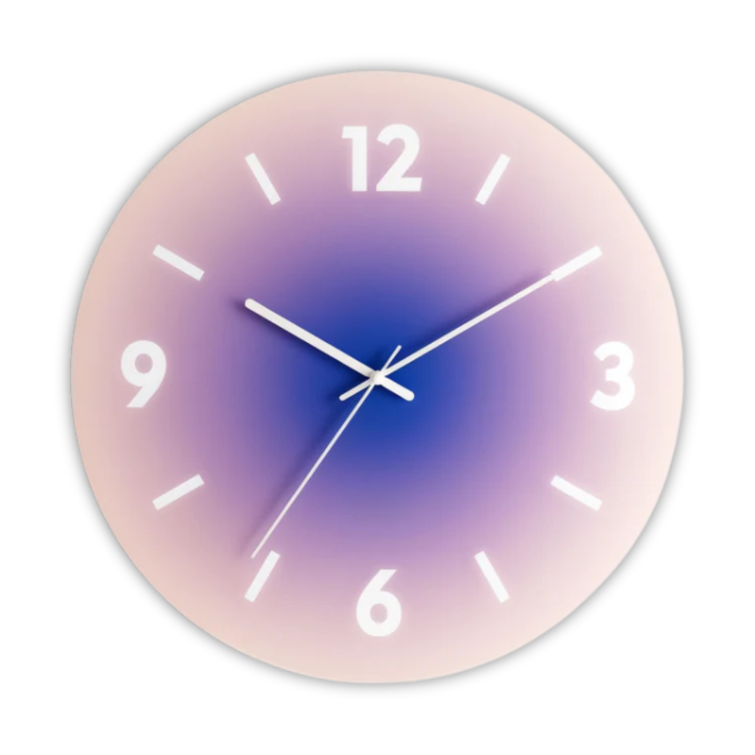 NovaLuxe Glass Wall Clock Designer Wall Timepiece With Silent Sweep | Lersk