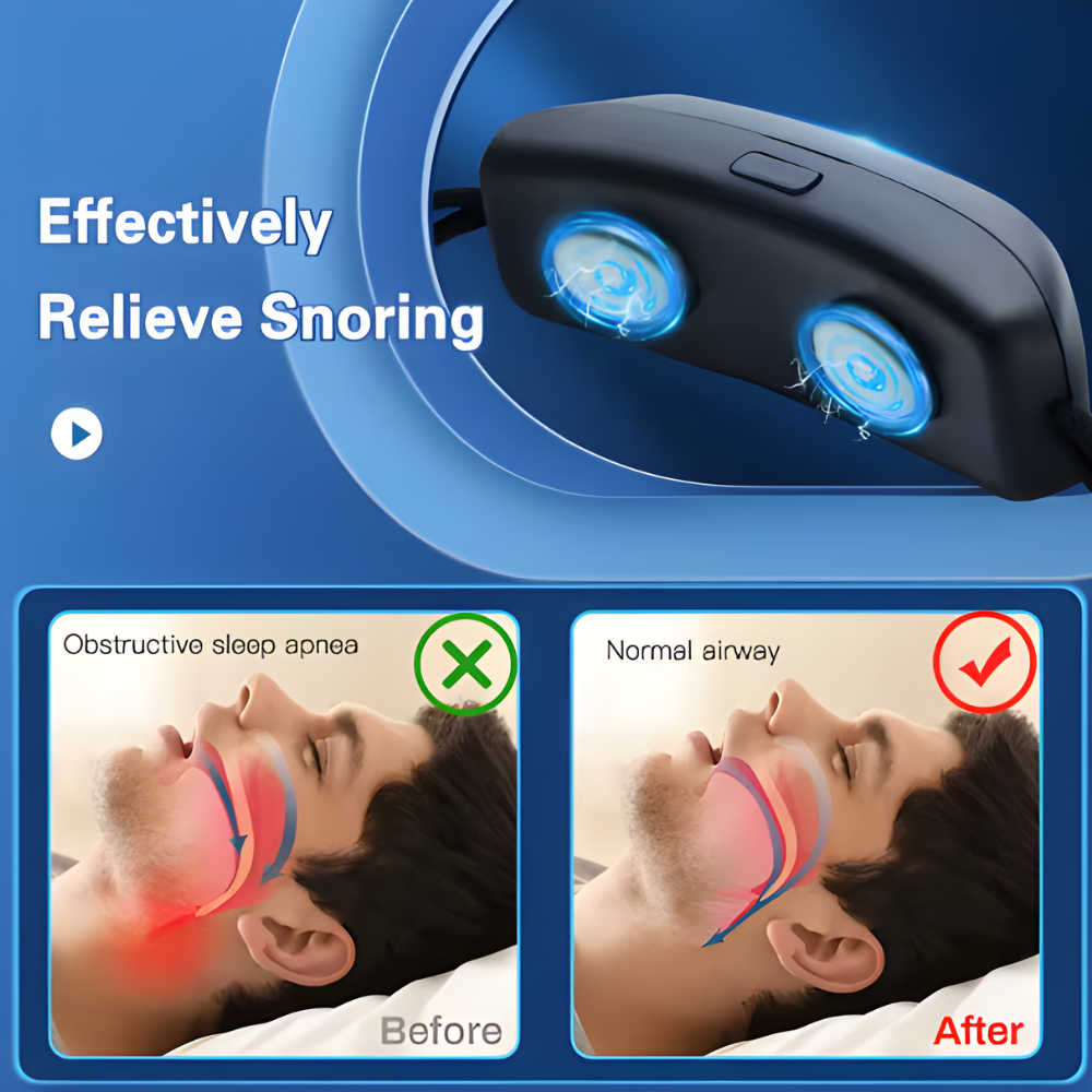 Smart EMS Anti-Snoring Device with Automatic Detection for Better Sleep | Lersk