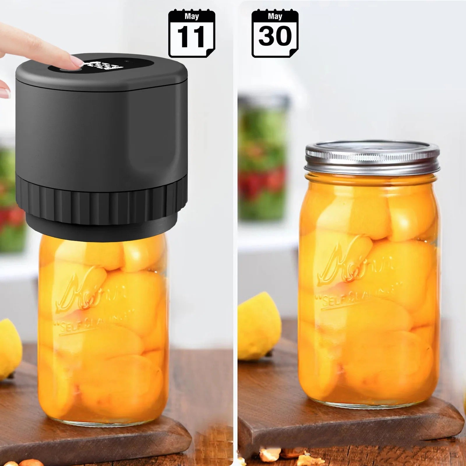 Electric Mason Jar Vacuum Sealer Kit Keeps Food Fresh Longer | Lersk