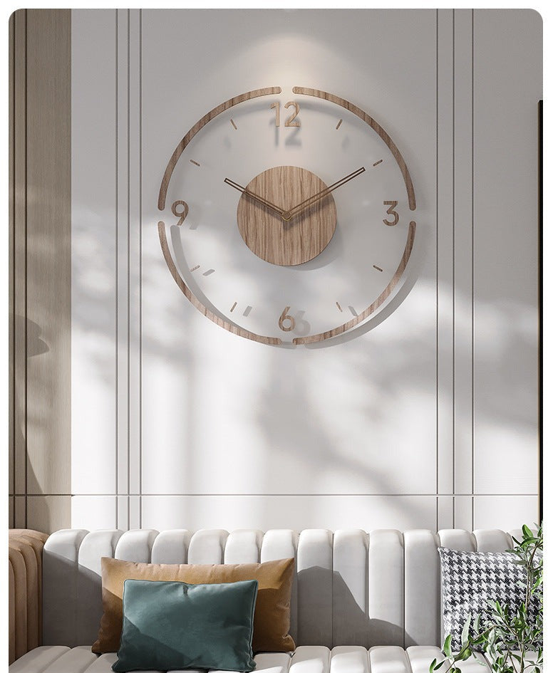 Virelo Echt Holz Wanduhr Leise 35 cm Wohnkultur | Lersk
