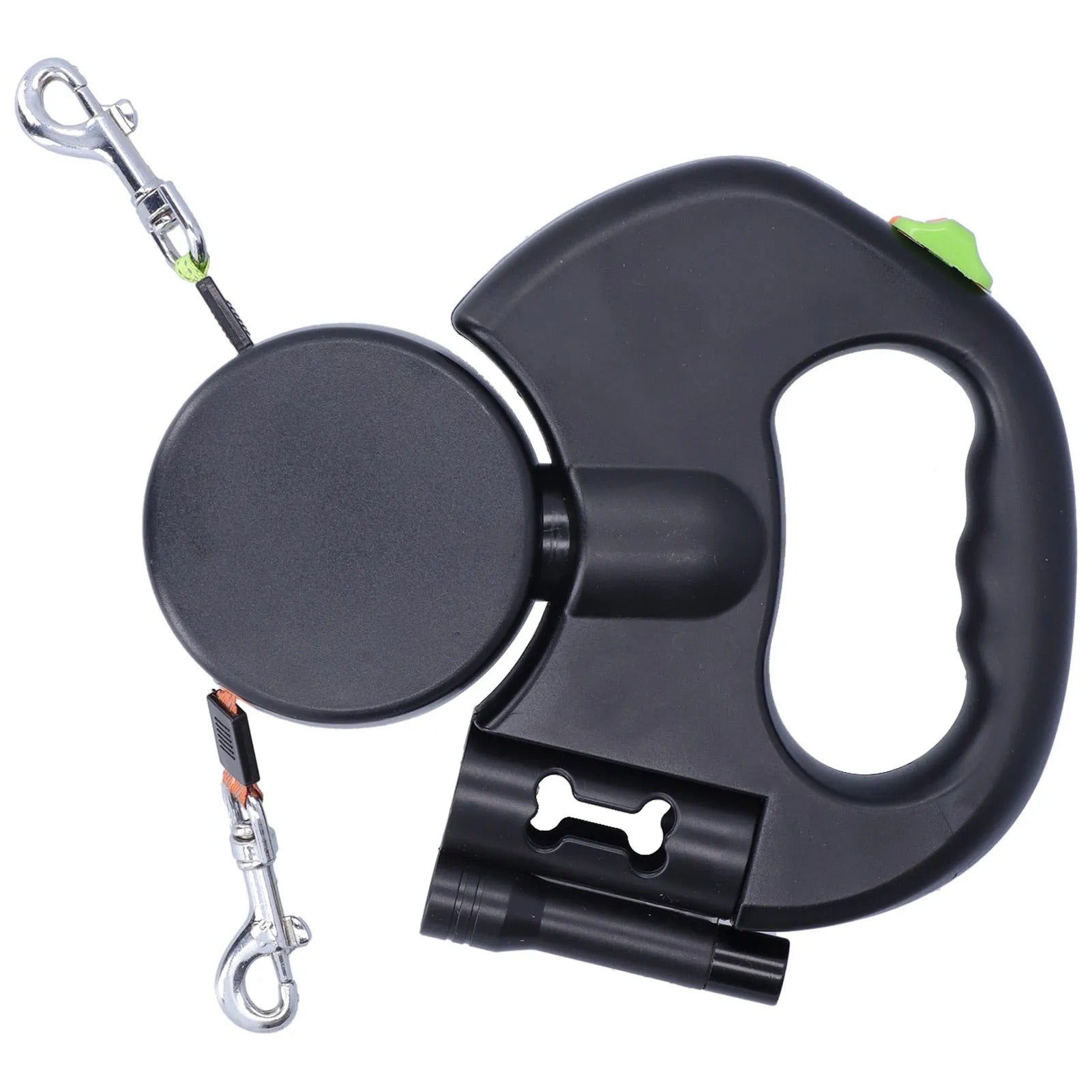 Retractable Double Dog Leash For Dual Dogs 360 Rotation LED | Lersk
