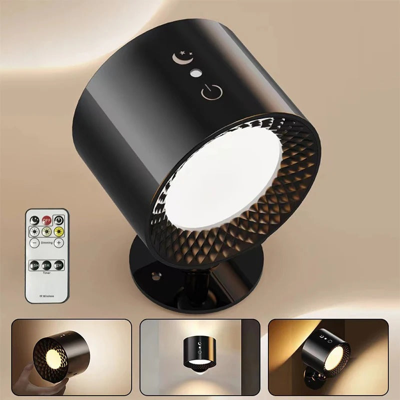 Genopladelig magnetisk LED-væglampe med 360° rotation til hjemmet | Lersk