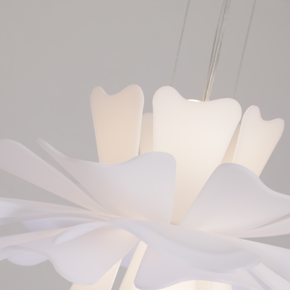 LumaNova White Metal Pendant Lamp for Modern Interiors | Lersk