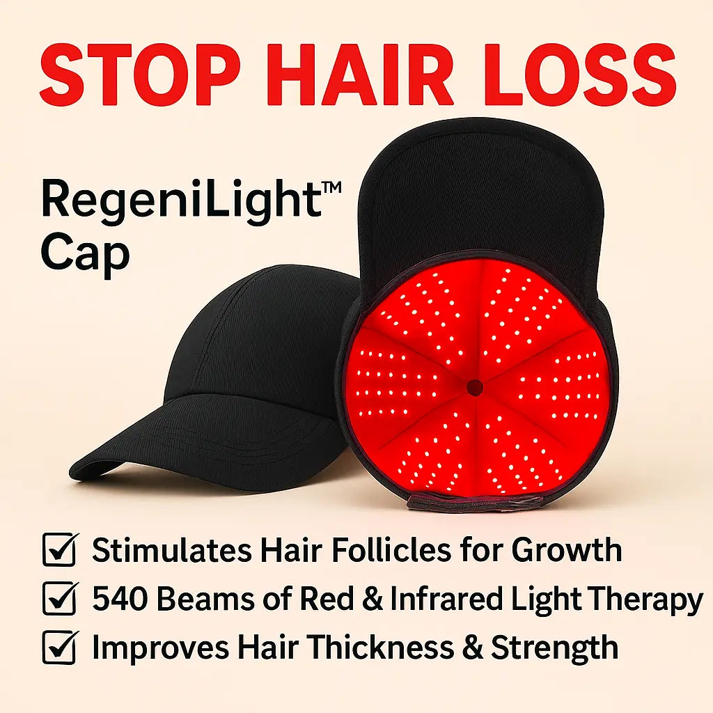 Dual-Wavelength Red Light Therapy Hair Cap with 660nm & 850nm for Scalp & Hair Wellness | Lersk