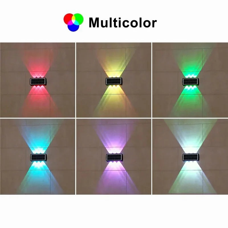 Solar Powered Outdoor Wall Light With Up And Down LED Waterproof For Garden | Lersk