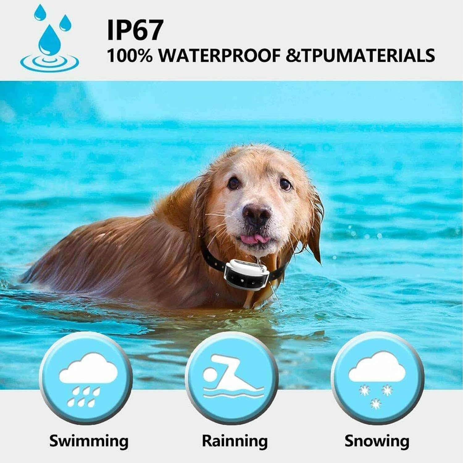 NovaPaw Vandtæt Trådløst Hundegårdshalsbånd Genopladeligt System Indendørs Udendørs | Lersk