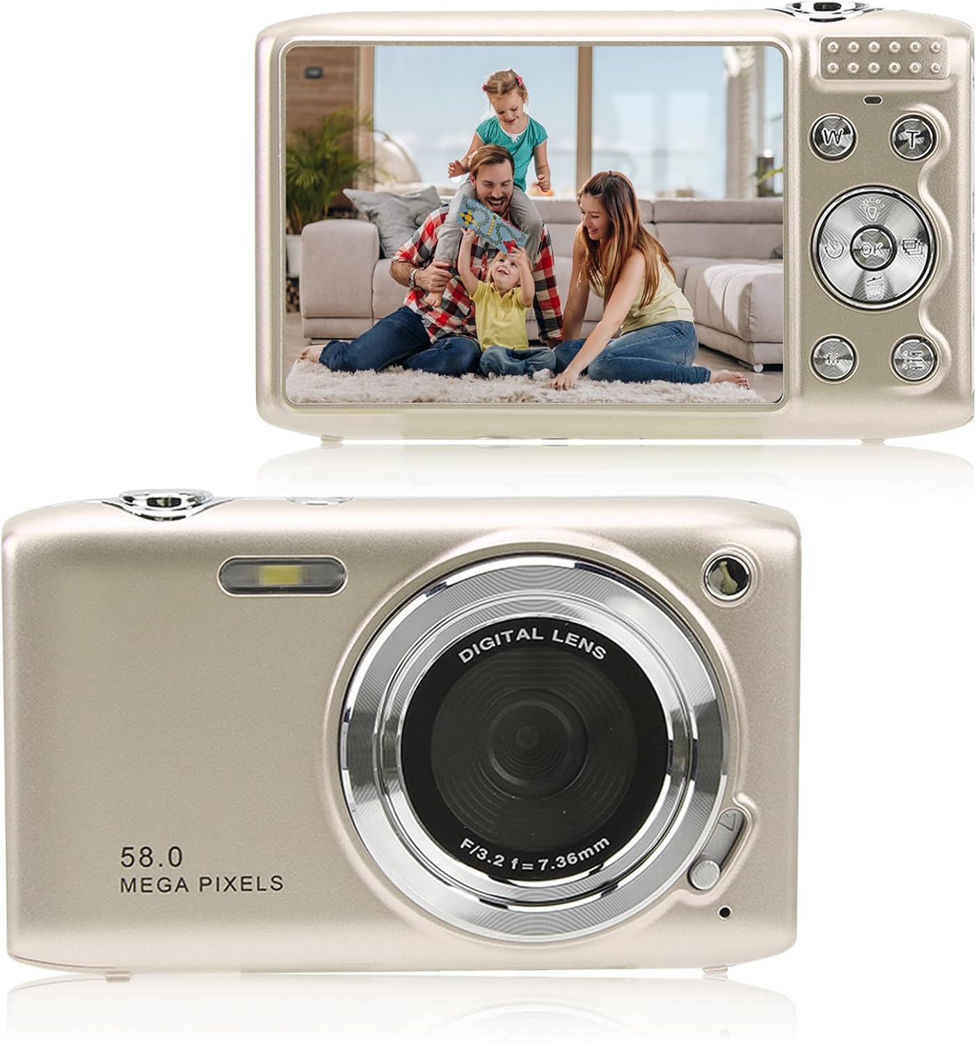 Lumora 4K kompaktní digitální fotoaparát s 58MP fotografiemi a 16× zoomem pro každodenní fotografování | Lersk
