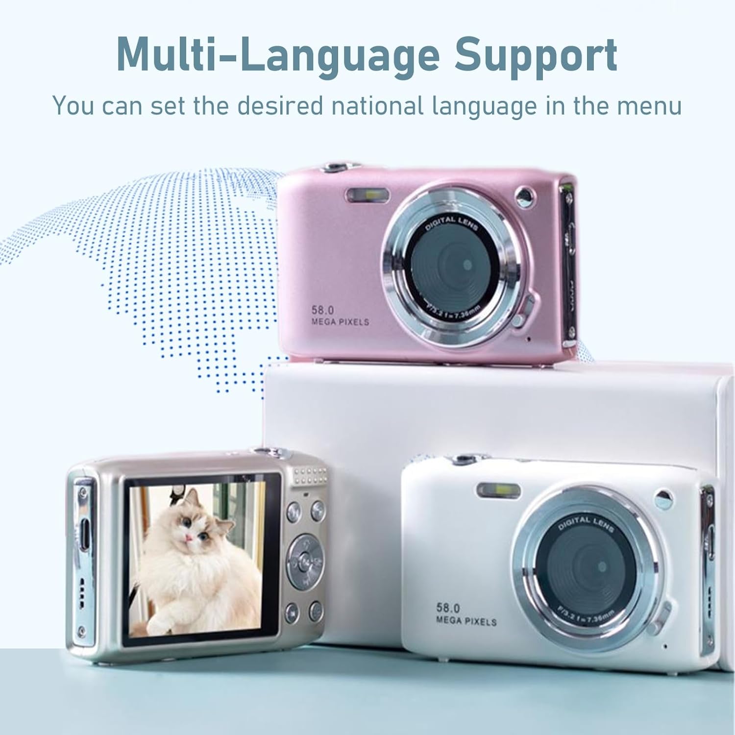 Lumora 4K kompaktní digitální fotoaparát s 58MP fotografiemi a 16× zoomem pro každodenní fotografování | Lersk