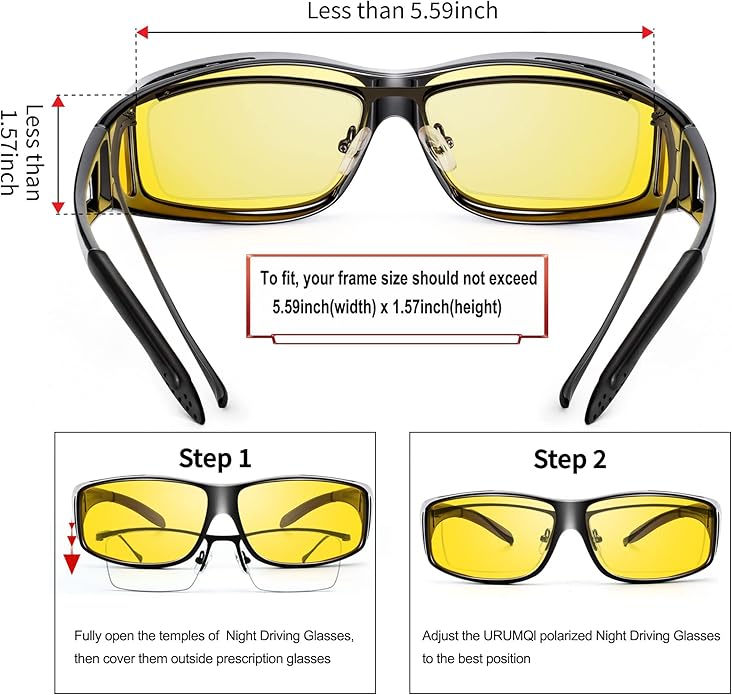 Jeremy Nachtsicht Polarisierte Fahrbrille – Blendfreie Brille für sicheres Fahren bei Nacht | Lersk