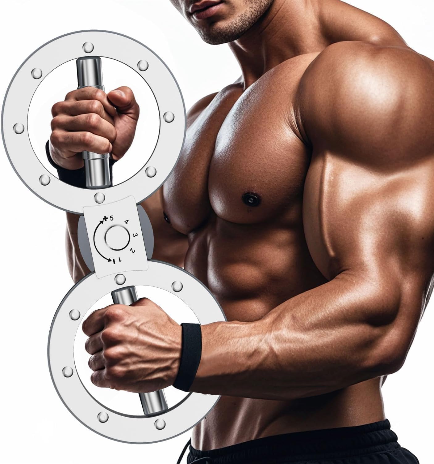 Twister Arm Exerciser With 12 Lb Adjustable Resistance And 360 Degree Rotation - Zeynor | Lersk