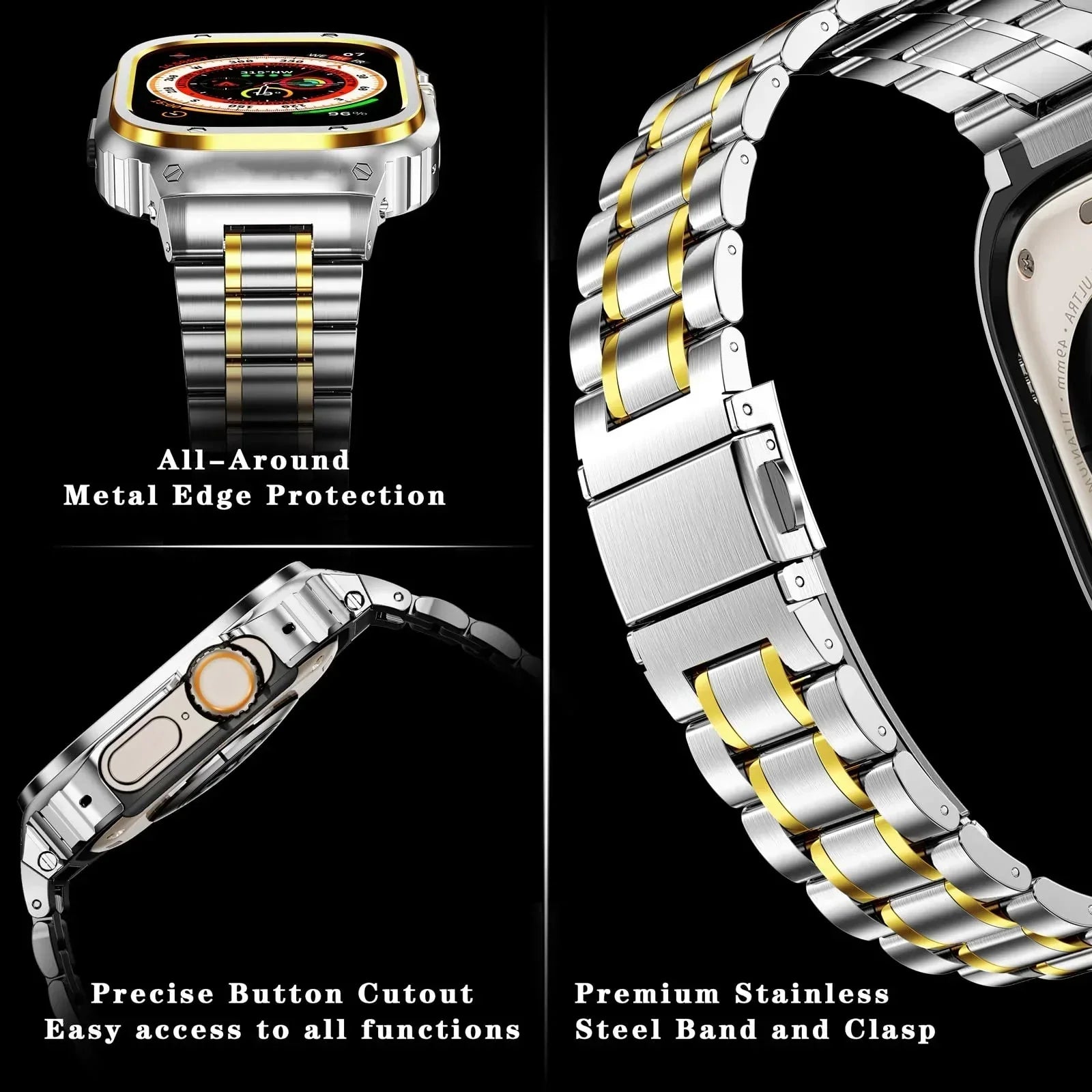 Alera nerezový pásek a ochranný kryt pro Apple Watch | Lersk