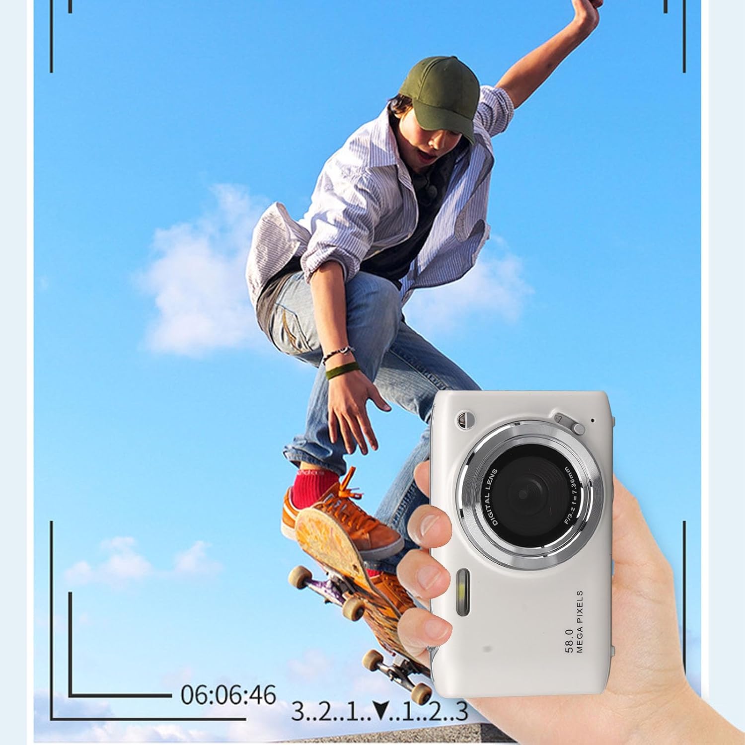 Lumora 4K kompaktní digitální fotoaparát s 58MP fotografiemi a 16× zoomem pro každodenní fotografování | Lersk