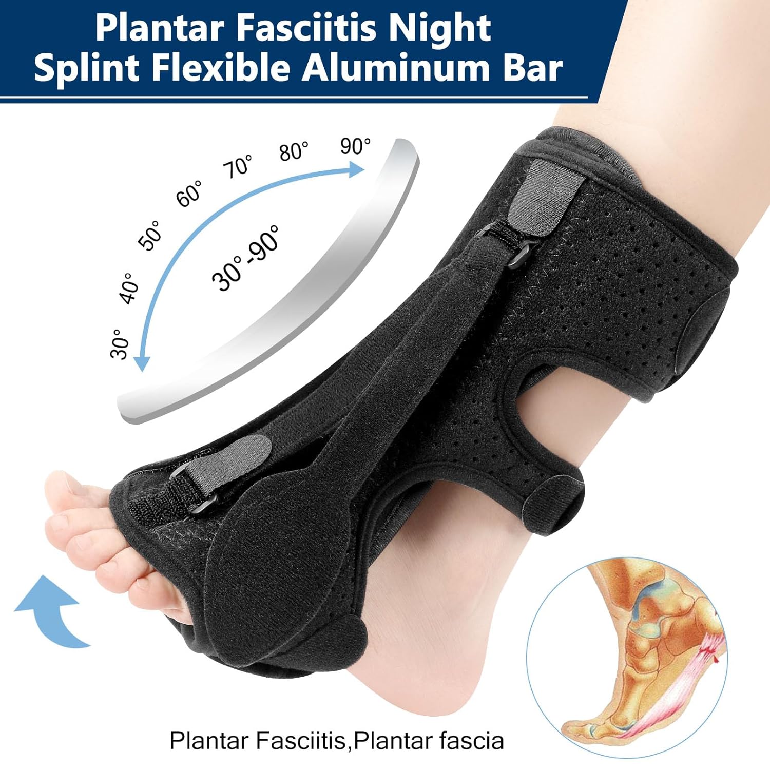 Tutore Notturno per Fascite Plantare Supporto e Comfort per il Piede di Notte | Lersk