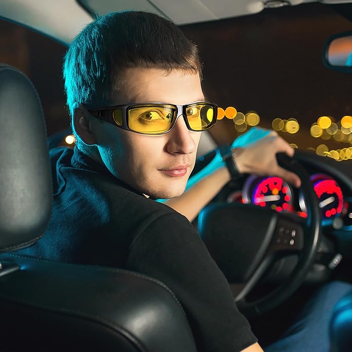 Jeremy Nachtsicht Polarisierte Fahrbrille – Blendfreie Brille für sicheres Fahren bei Nacht | Lersk
