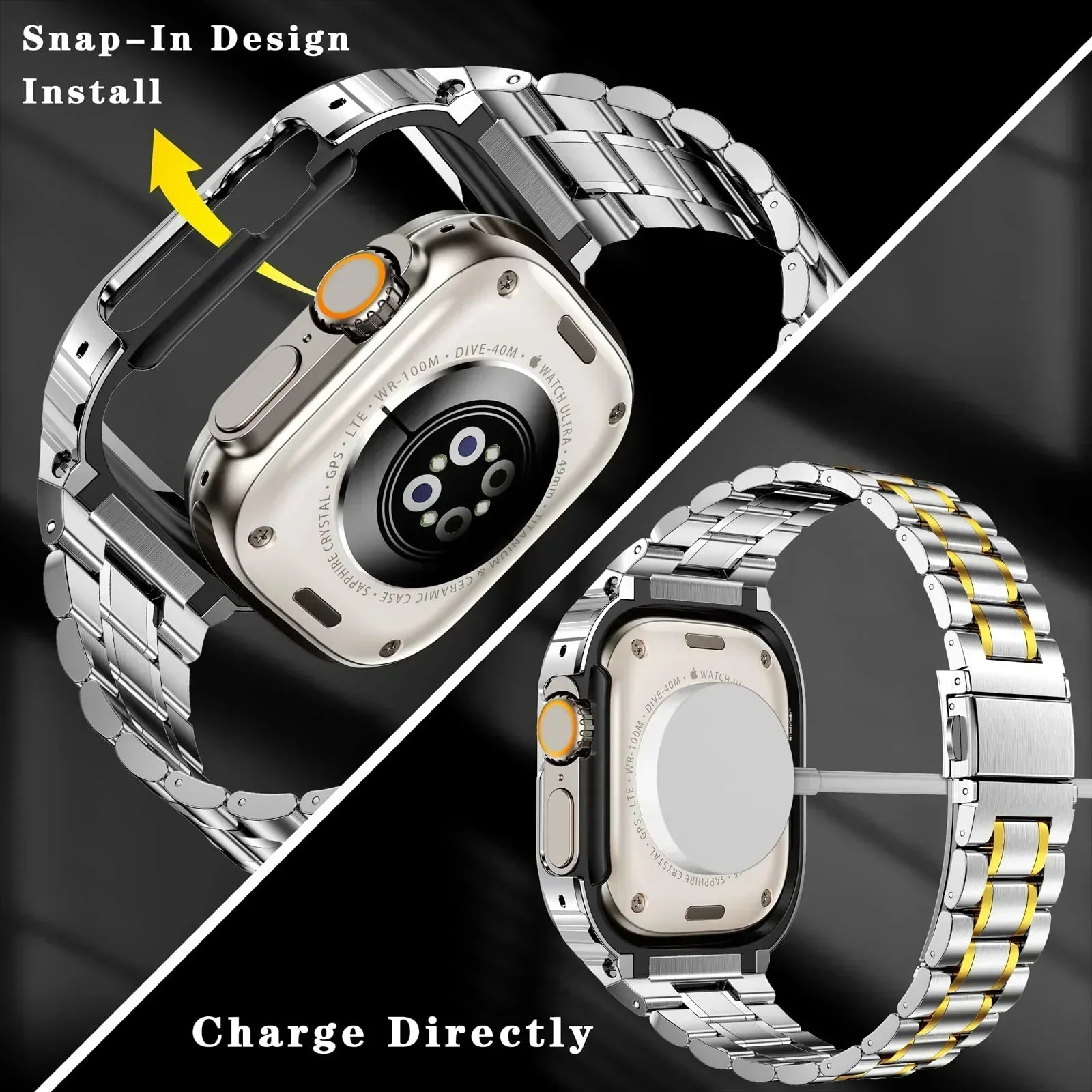 Alera nerezový pásek a ochranný kryt pro Apple Watch | Lersk