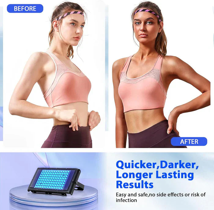 Lampe de bronzage à domicile avec double lumière bleue 460 nm et 480 nm pour usage ciblé et corps entier | Lersk