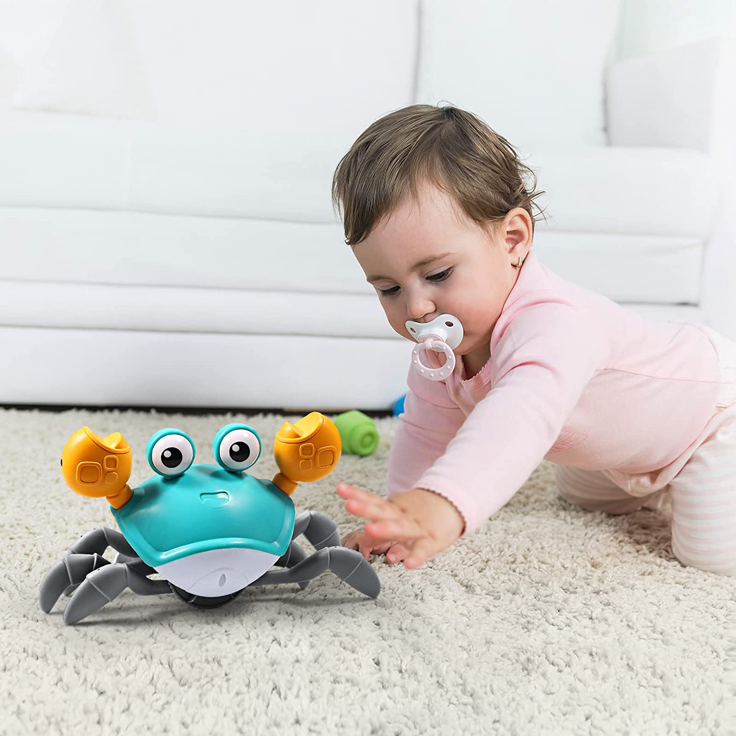 CrawlCrab Walker Toy for Toddlers with Movement Sensors | Lersk