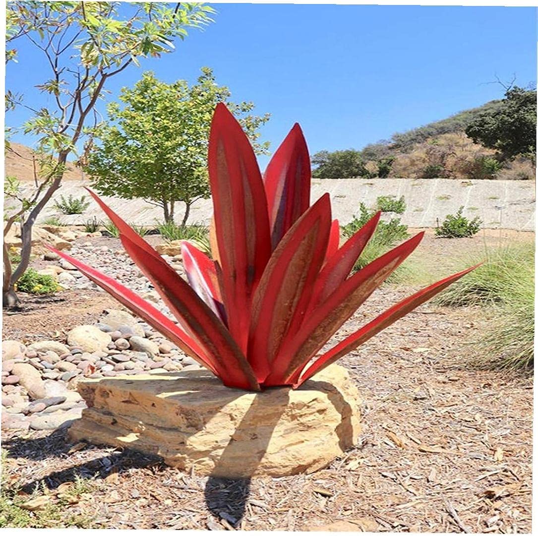 Ewige Agave Handgefertigte Rostfreie Metall-Gartenskulptur für Innen- und Außendekor | Lersk
