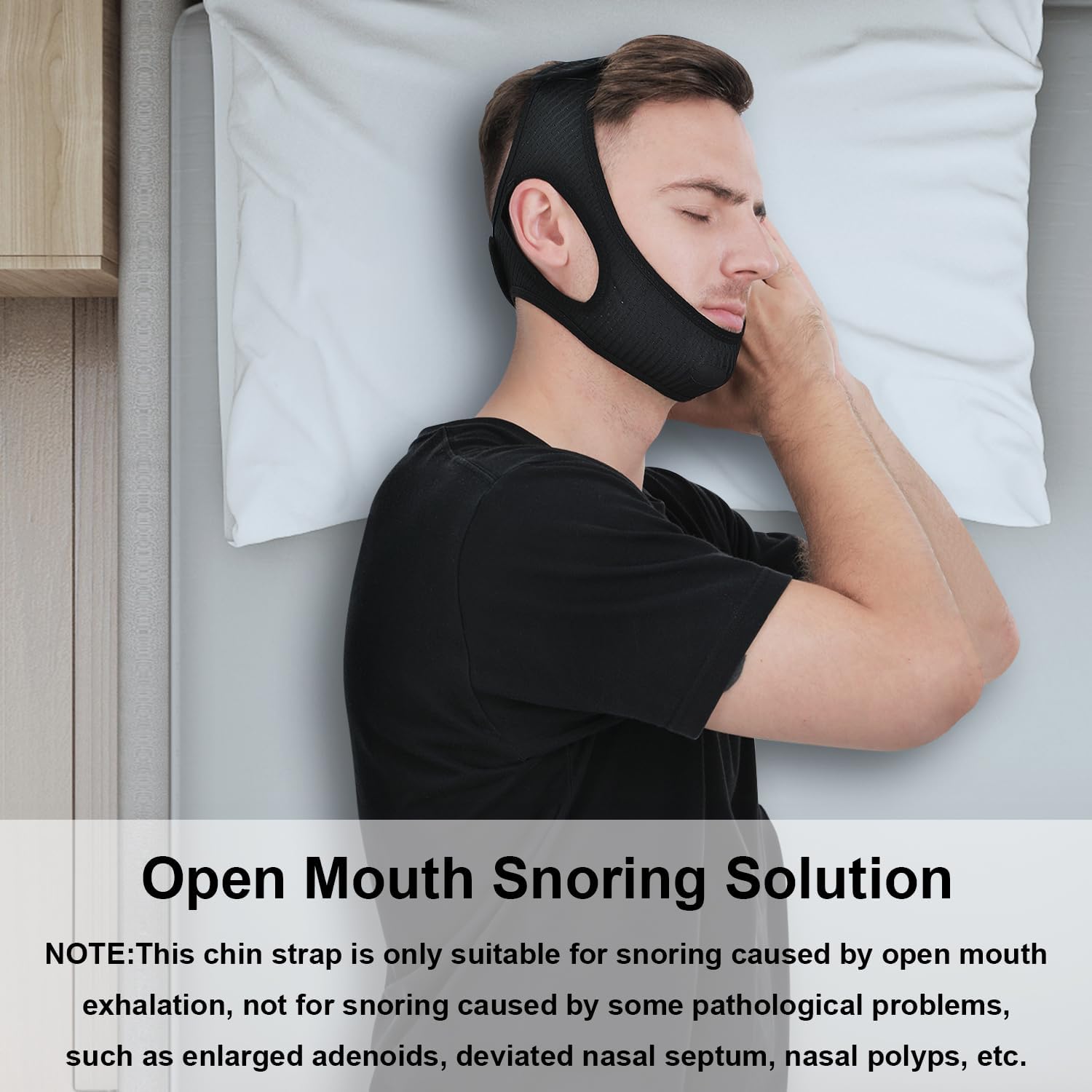 Fascia per il mento SomniSeal contro il russare per sollievo dall'apnea del sonno | Lersk