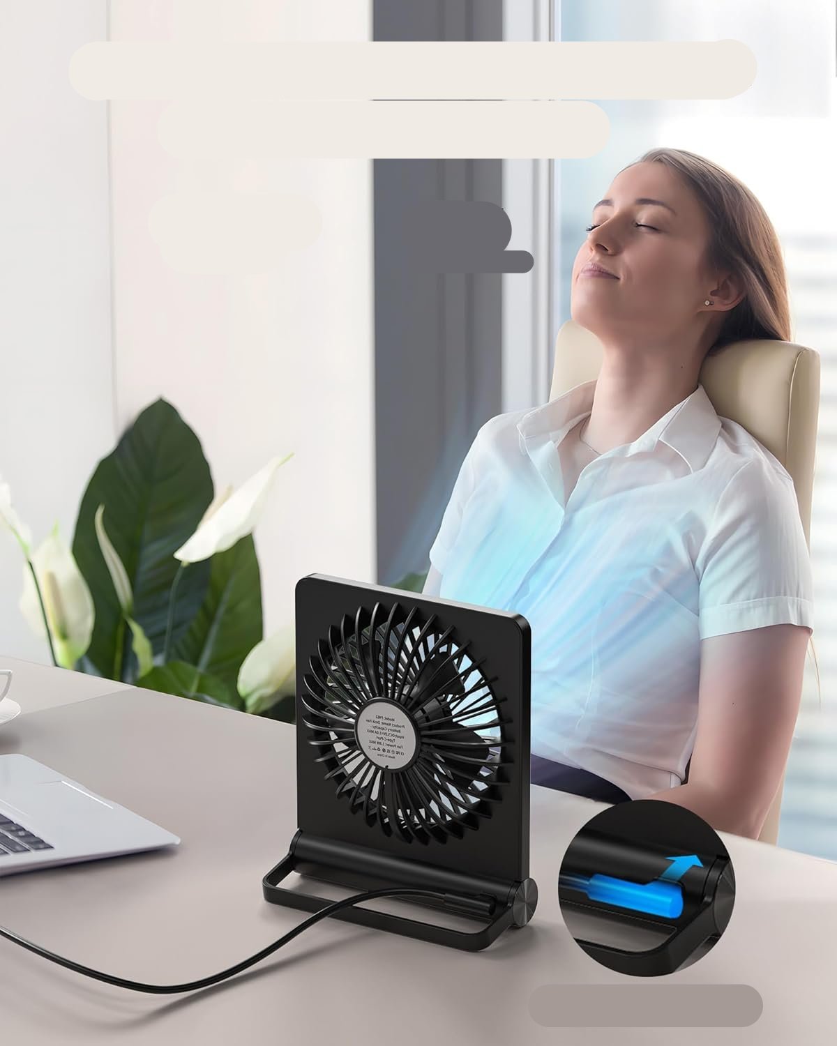 BreezeQuiet Kompaktní stolní ventilátor Ultra tichý pro klidnou kancelář a ložnici | Lersk