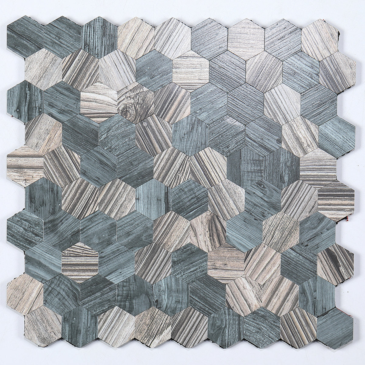 Azulejo Mosaico Metálico Moderno Autocolante Hexágono e Azulejo Metro para Interiores Modernos | Lersk