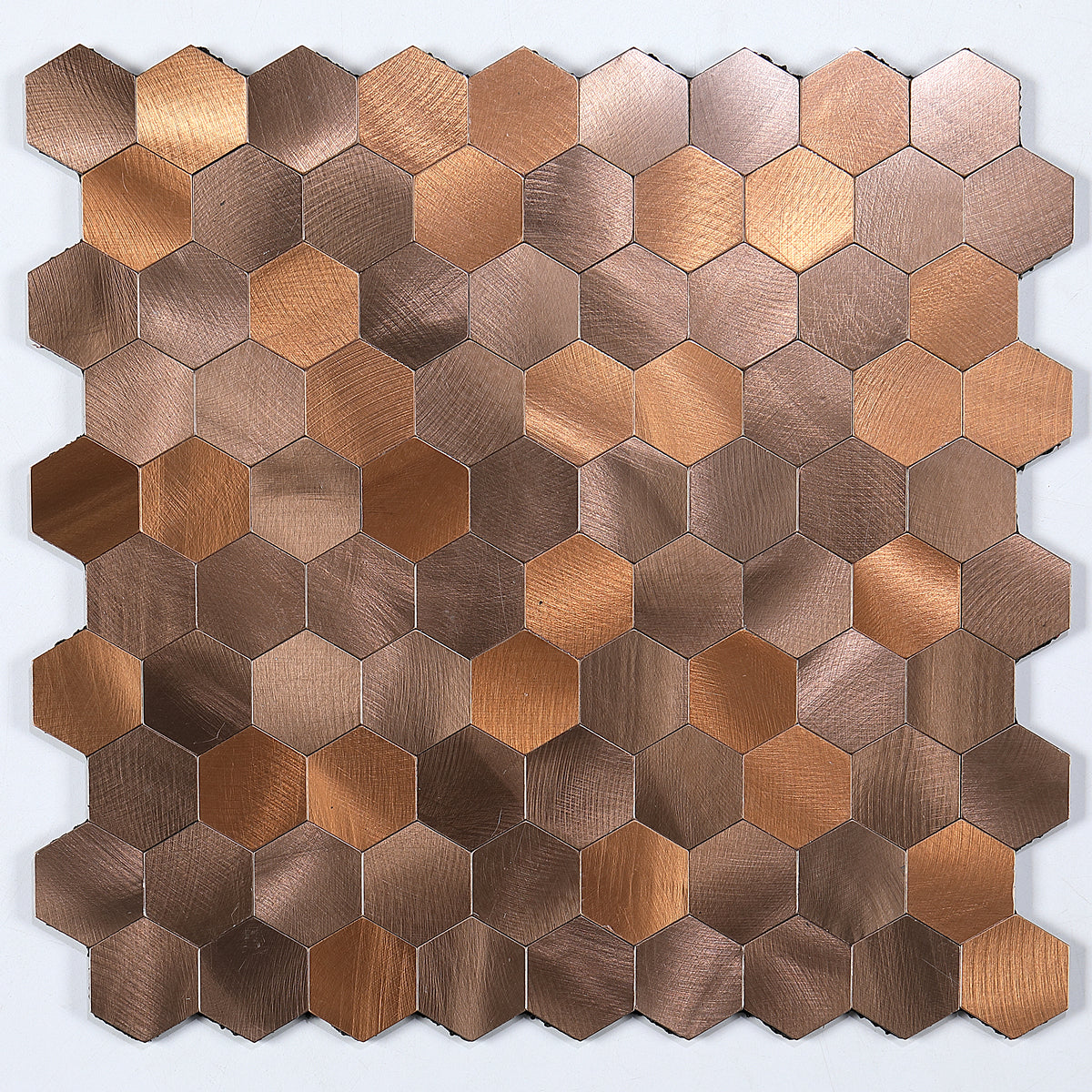 Azulejo Mosaico Metálico Moderno Autocolante Hexágono e Azulejo Metro para Interiores Modernos | Lersk