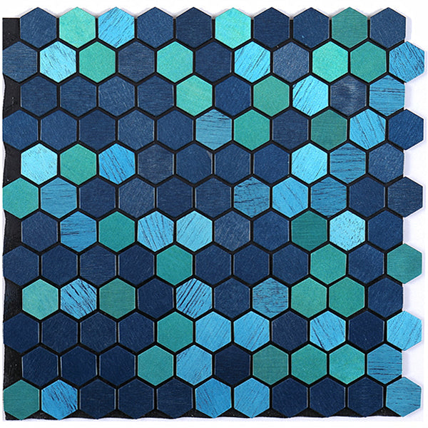 Azulejo Mosaico Metálico Moderno Autocolante Hexágono e Azulejo Metro para Interiores Modernos | Lersk