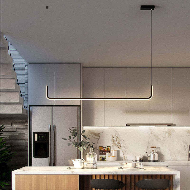 EdgeGlow | Moderne LED pendel i metal og silikone | Lersk