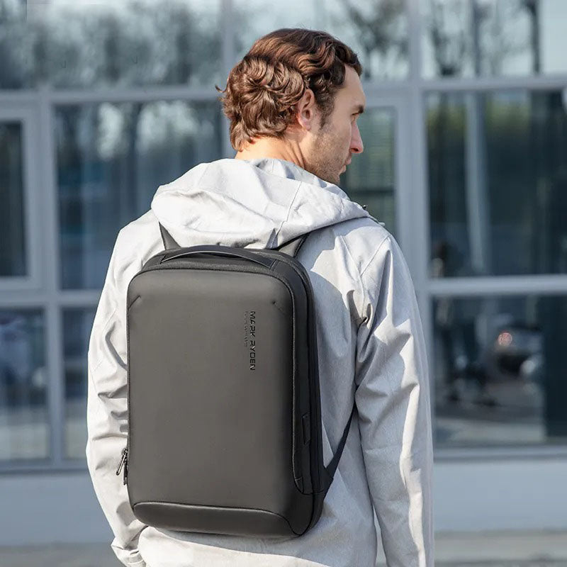 AeroLane Slim Laptop Backpack Black Gray Hard Shell | Lersk