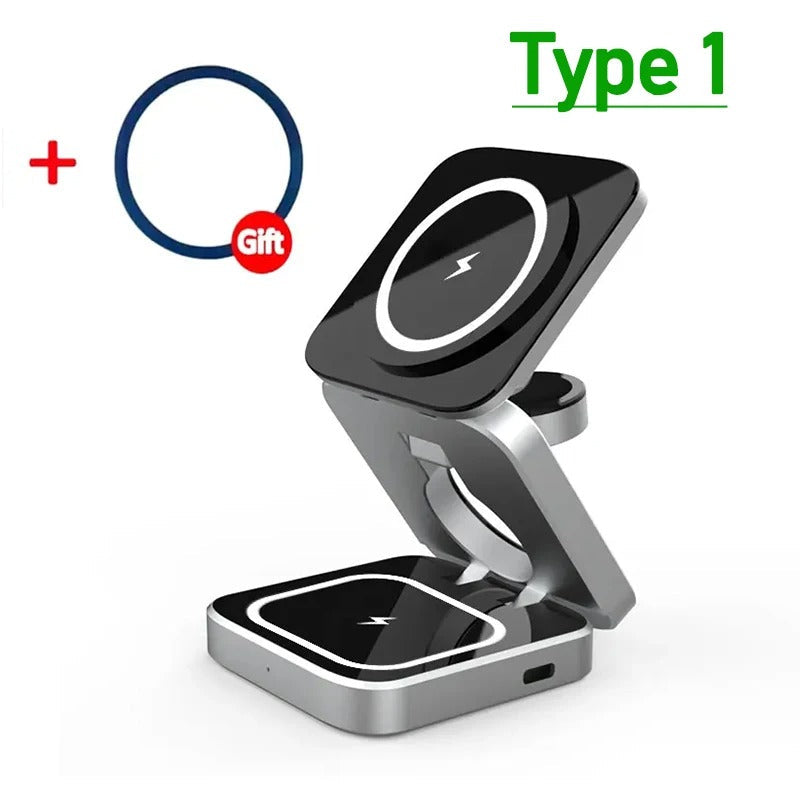 NovaCharge 3 v 1 magnetická nabíječka pro iPhone, AirPods, hodinky | Lersk