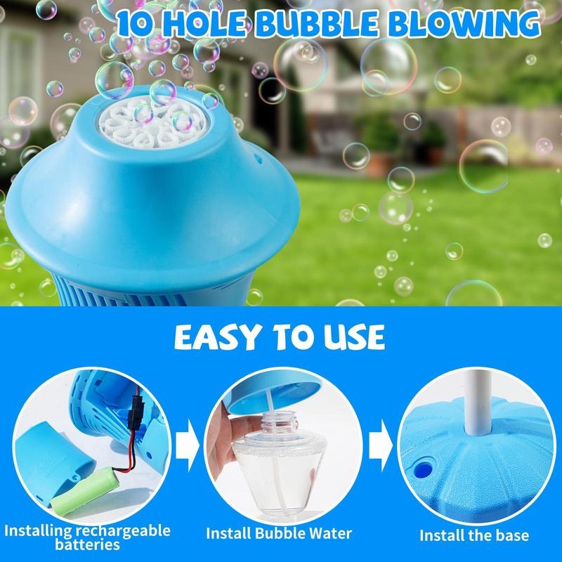 BubbleFun Automatischer Seifenblasenmacher für Kinder, Magisches Seifenspiel, 20.000 Blasen pro Minute, Höhenverstellbar, Tragbar | Lersk