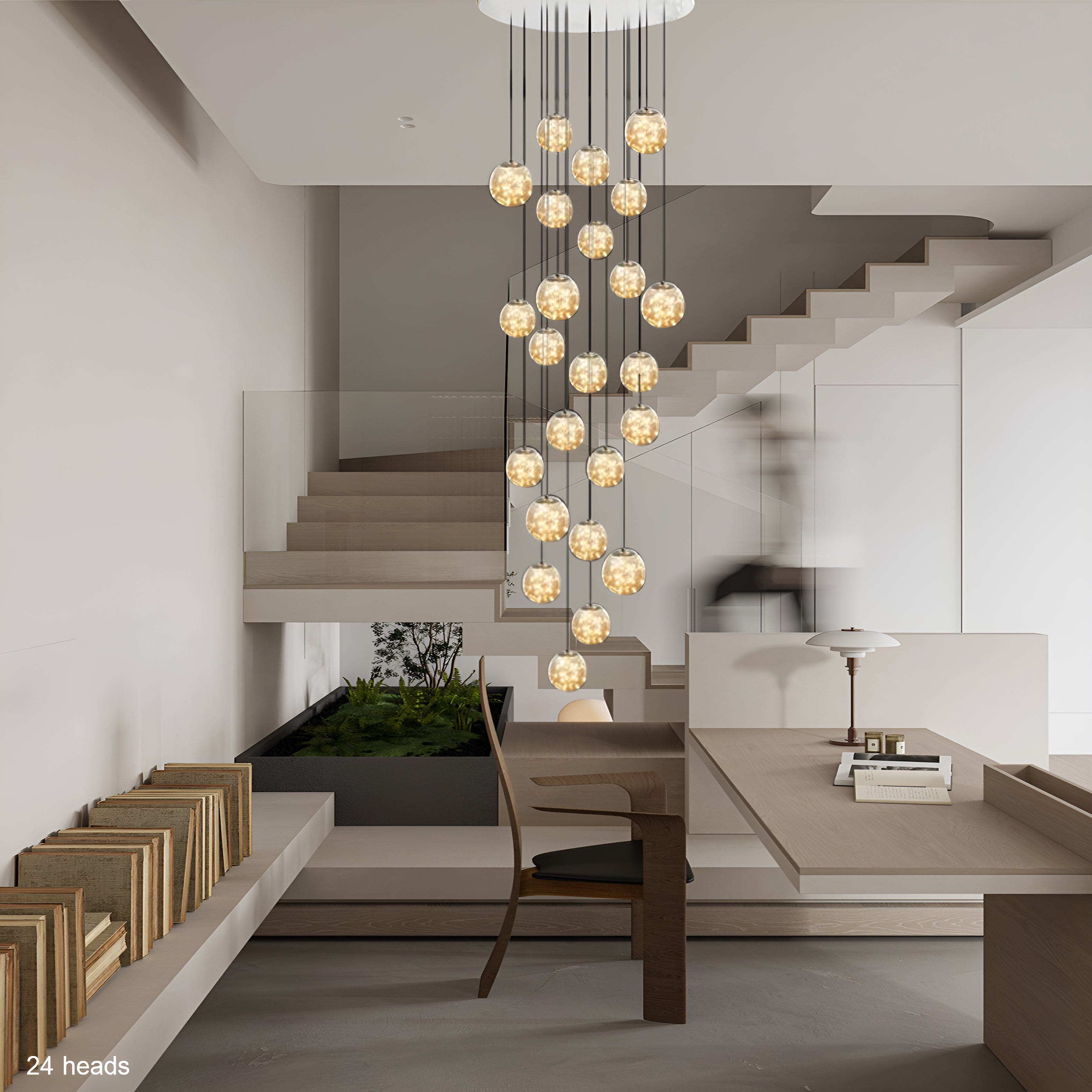 Lustr AstraLumen Glass Orb na schodiště | Lersk